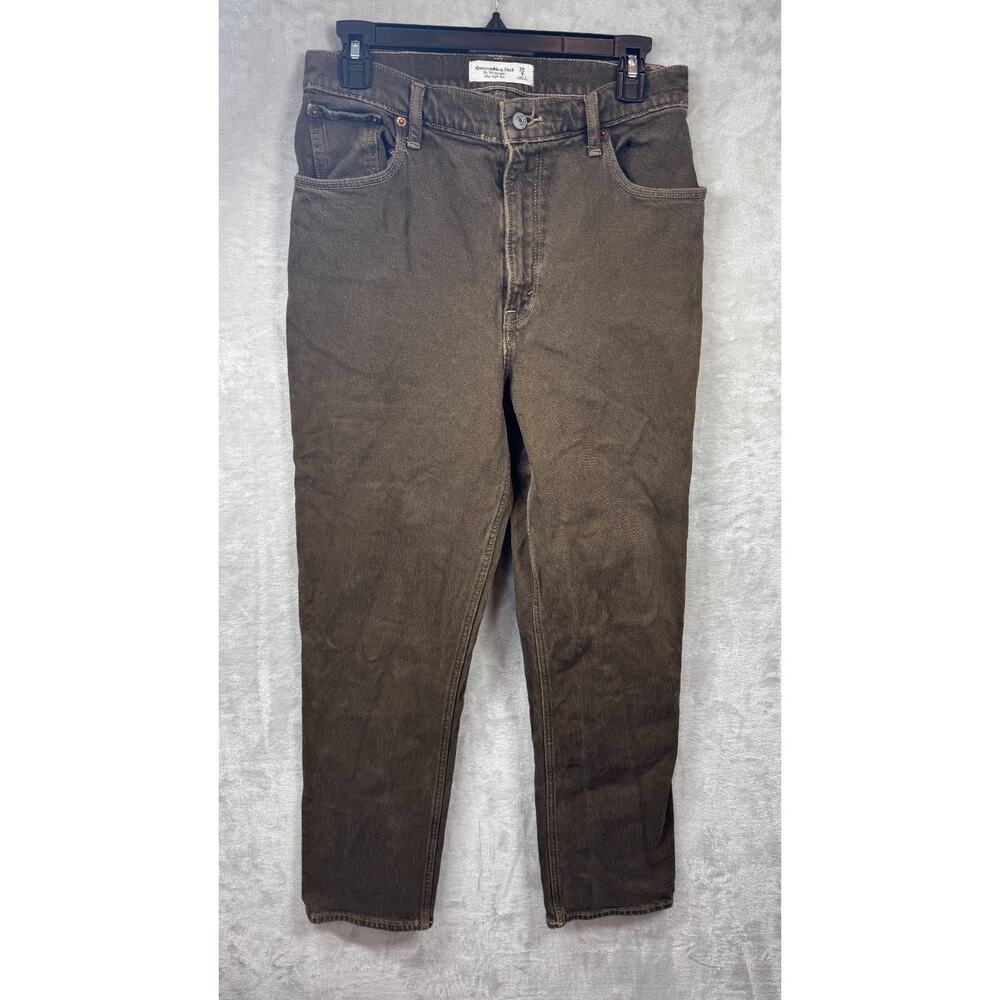 Abercrombie & Fitch 90's Straight Womens Jeans 29/8R Brown Ultra High Rise